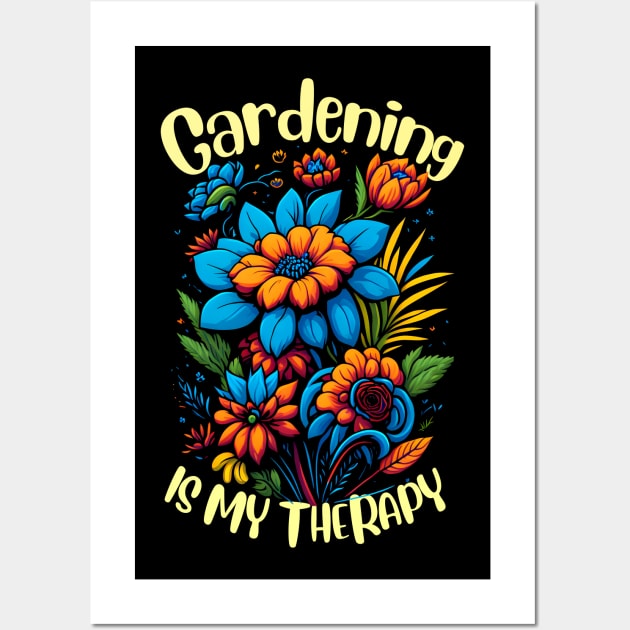 Gardening is my therapy Wall Art by T-shirt US